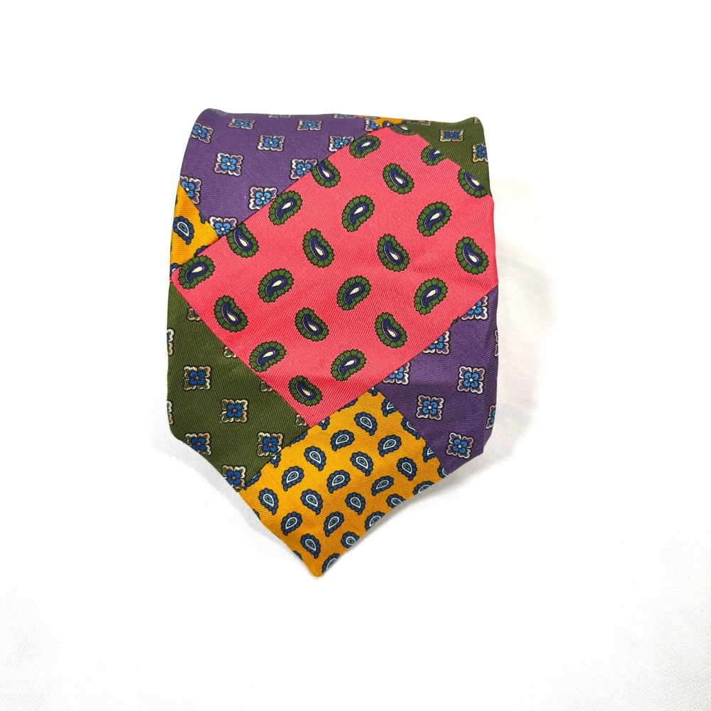 Robert Talbott Nordstrom Neck Tie Multicolored Patchwork Formal Classic Business